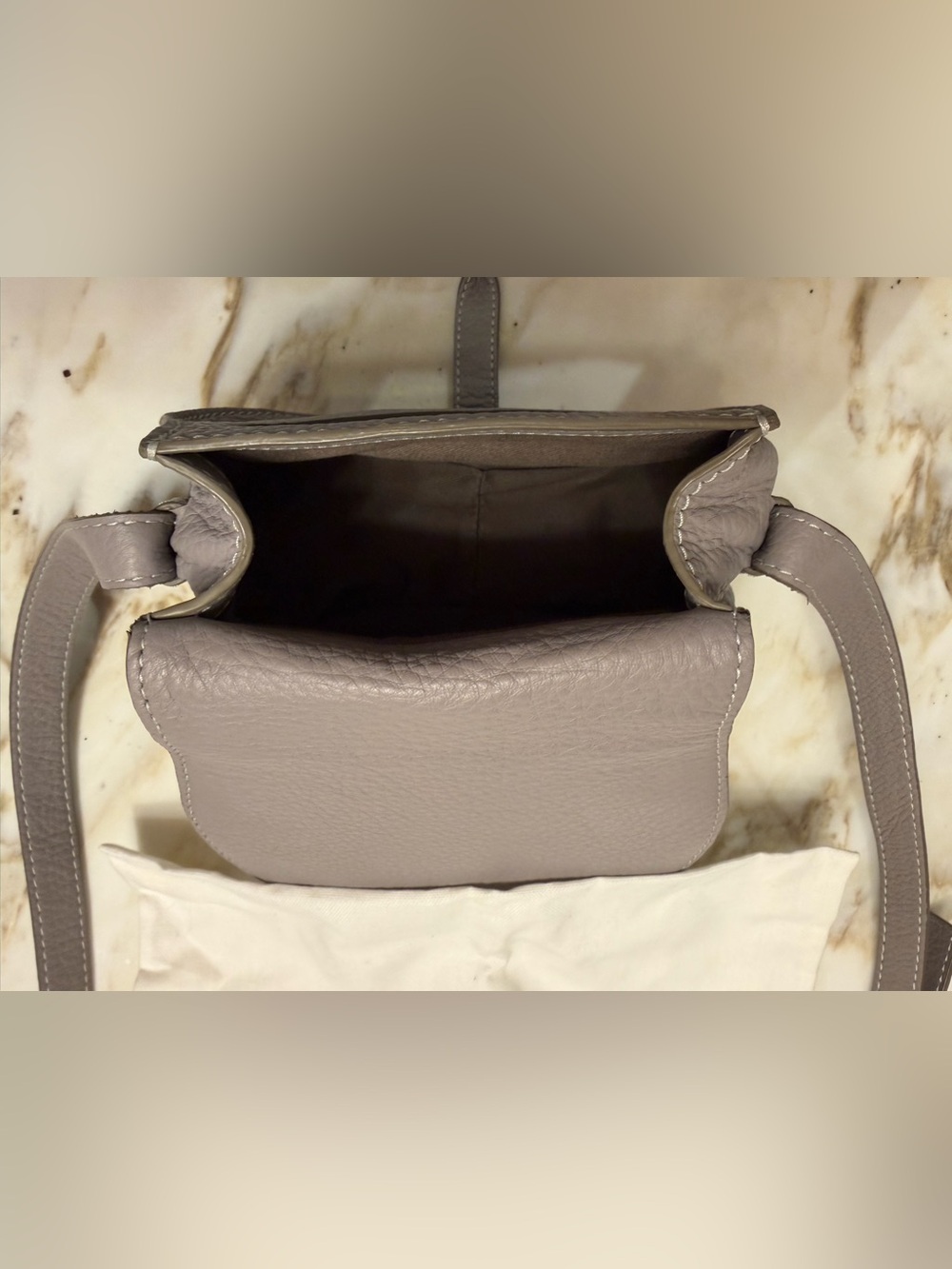 Chloe Small Marcie Saddle Bag in cashmere Gray like new - Picture 5 of 16